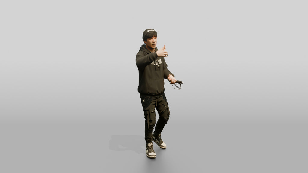 Hip-Hop Rapper with Microphone