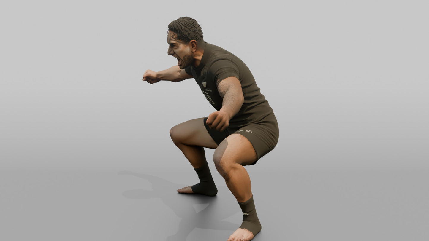 Maori Team Leader Performing the Haka