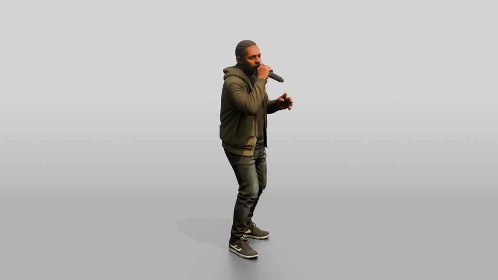 Hip-Hop Beatboxer with Microphone