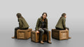 Homeless Woman Looking Unsteady While Sitting on a Crate