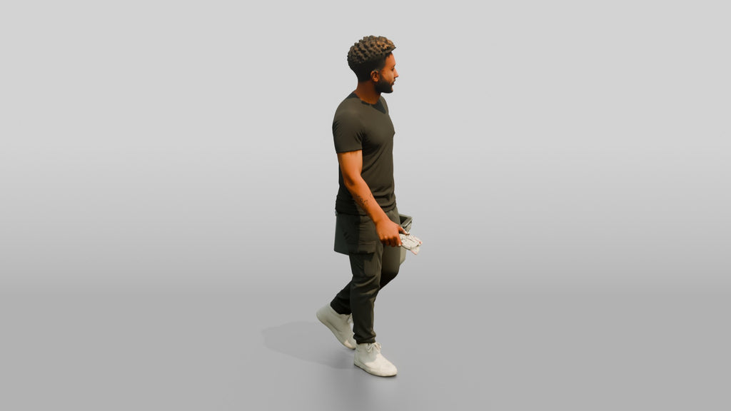 Man Carrying Plastic Crate