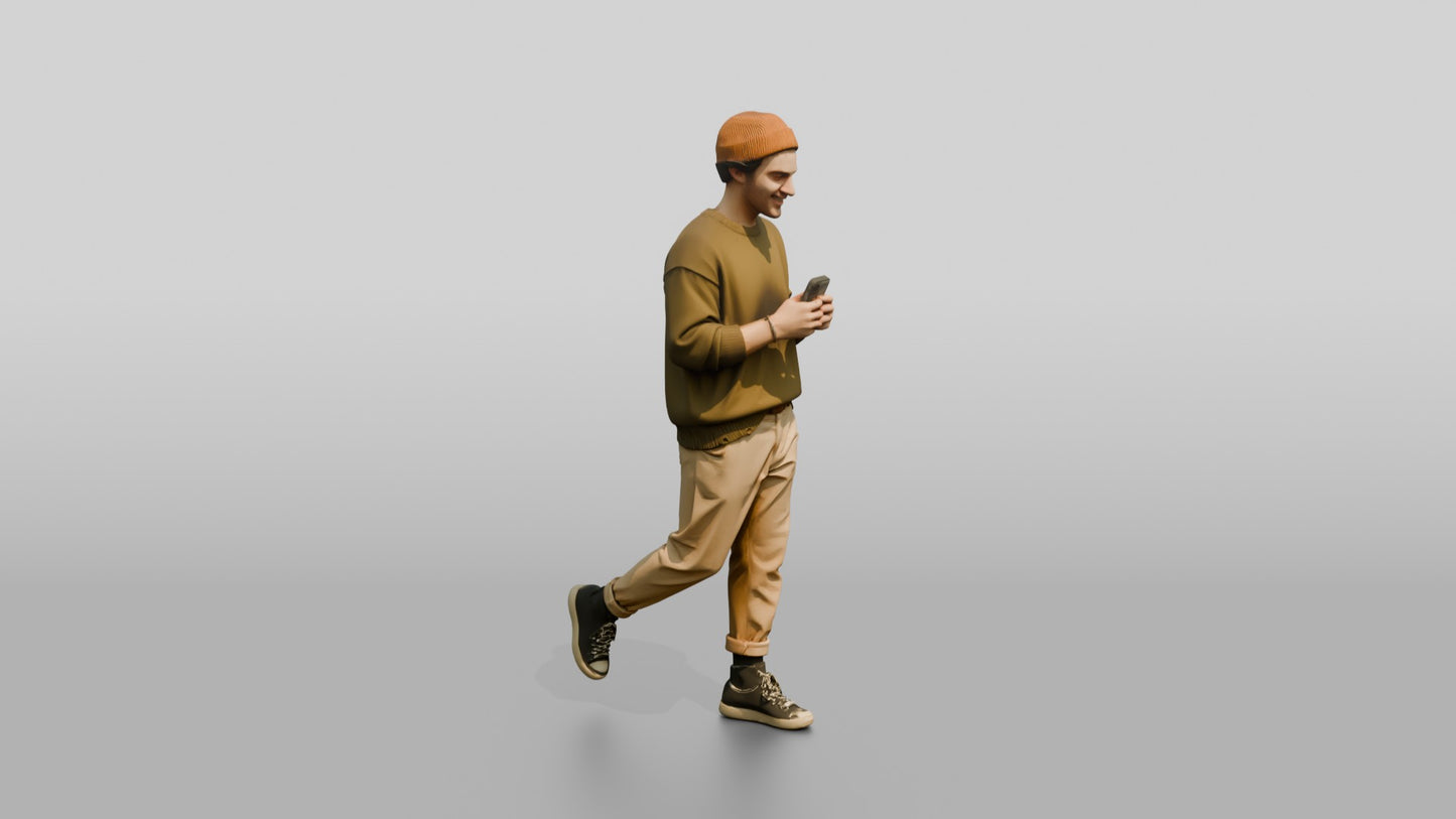 Casual Student Urban Creative Man 01