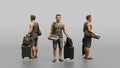 Traveler In A Security Line