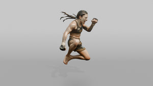 MMA Fighter Aggressive Flying Knee - 3D character model, view 1