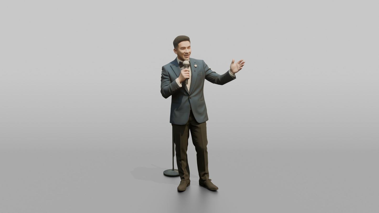 Wedding Guest Gesturing During a Speech
