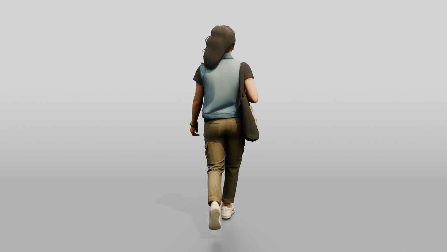 South American Female Walking