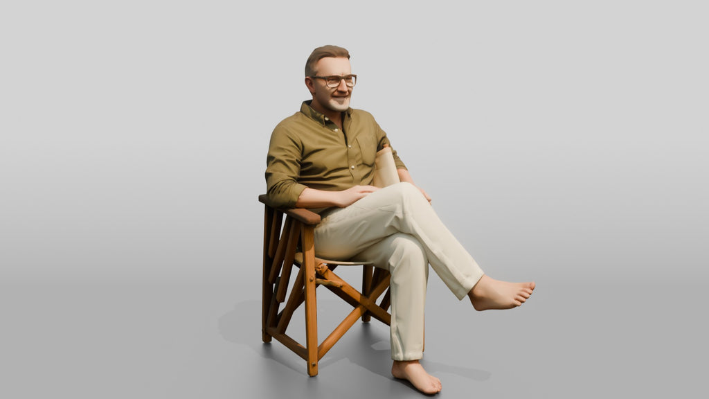 Older Man Relaxing in a Chair