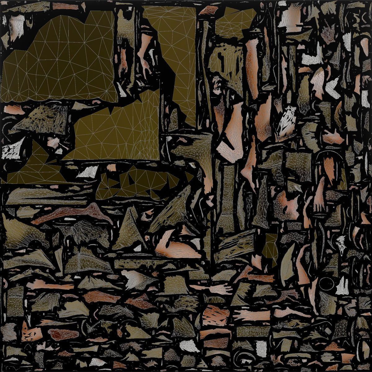 Man Reclining on a Lounge Cushion - UV layout, base color map