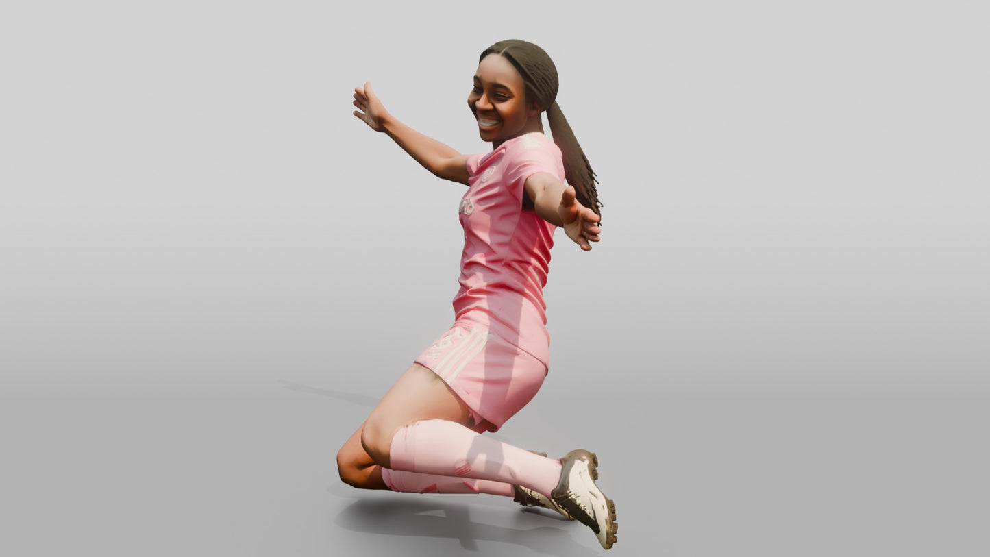 Soccer Player One-Knee Slide Celebration