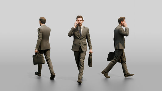 Businessman on the Phone with a Briefcase
