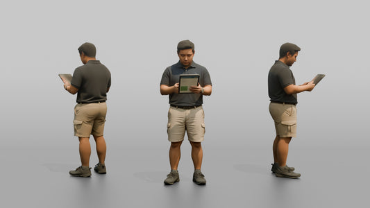 Vacationer Wearing Polo Shirt - 3D character model