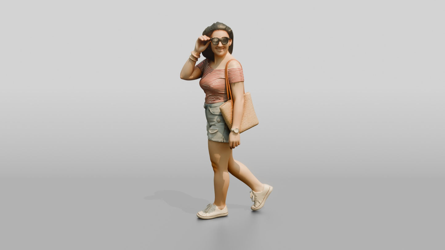 Curvy Maltese Teenage Girl Adjusting Her Sunglasses