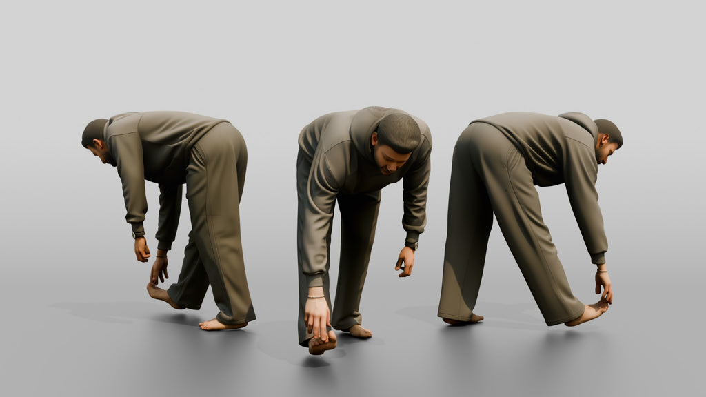 Man Stretching Hamstring Warm-up