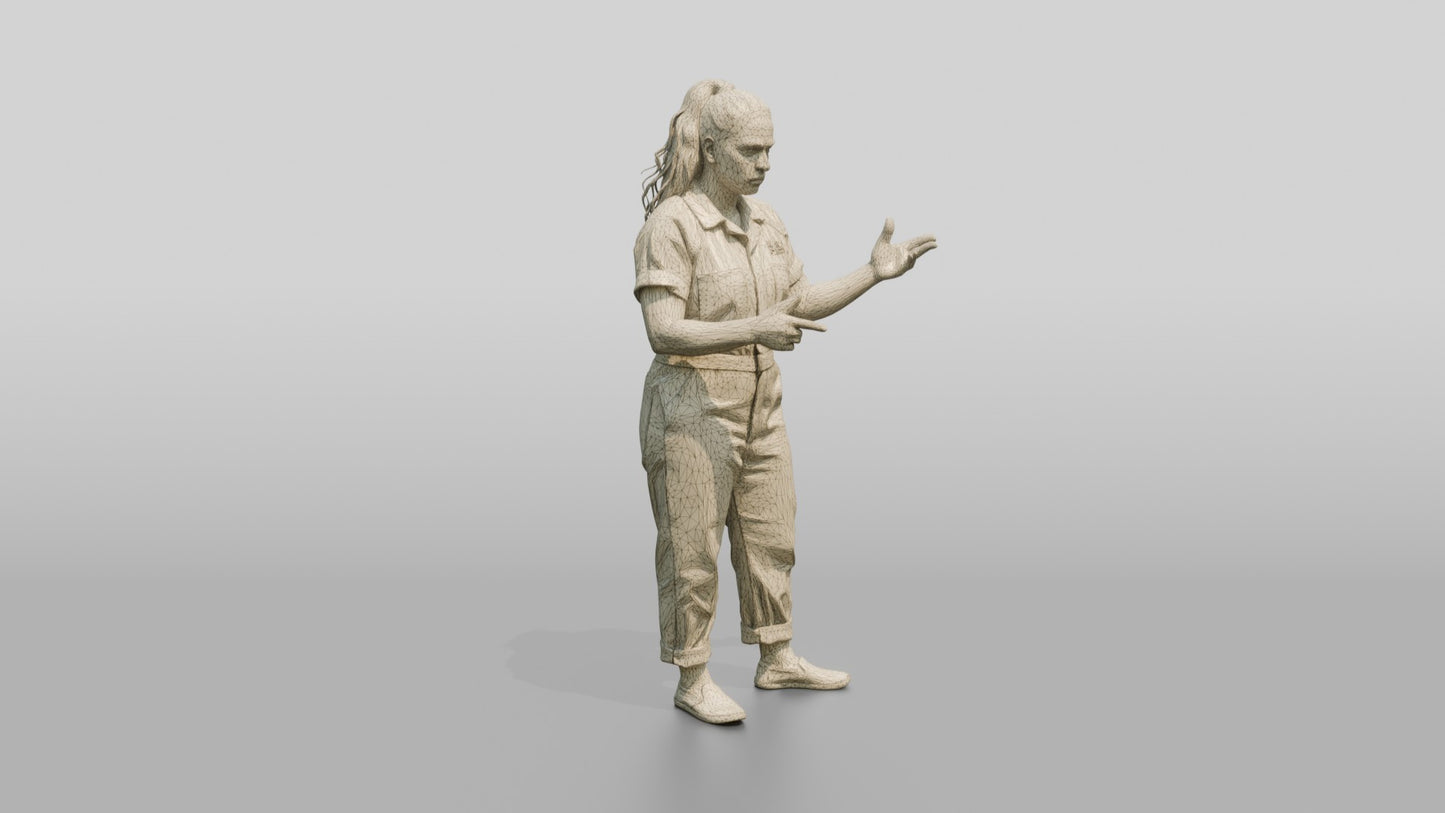Middle Eastern Female Prisoner in an Orange Jumpsuit