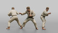 Judo Practitioner Tense Clinch Control Stance