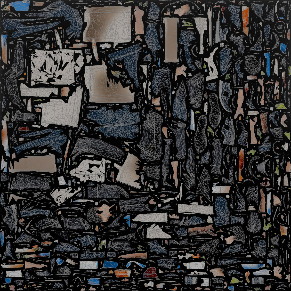 Father Carrying Two Grocery Bags, One In Each Hand - UV layout, base color map