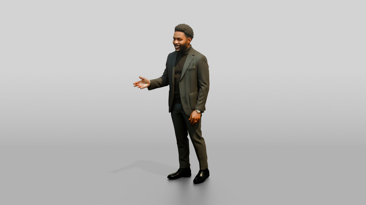 Businessman Gesturing While Explaining