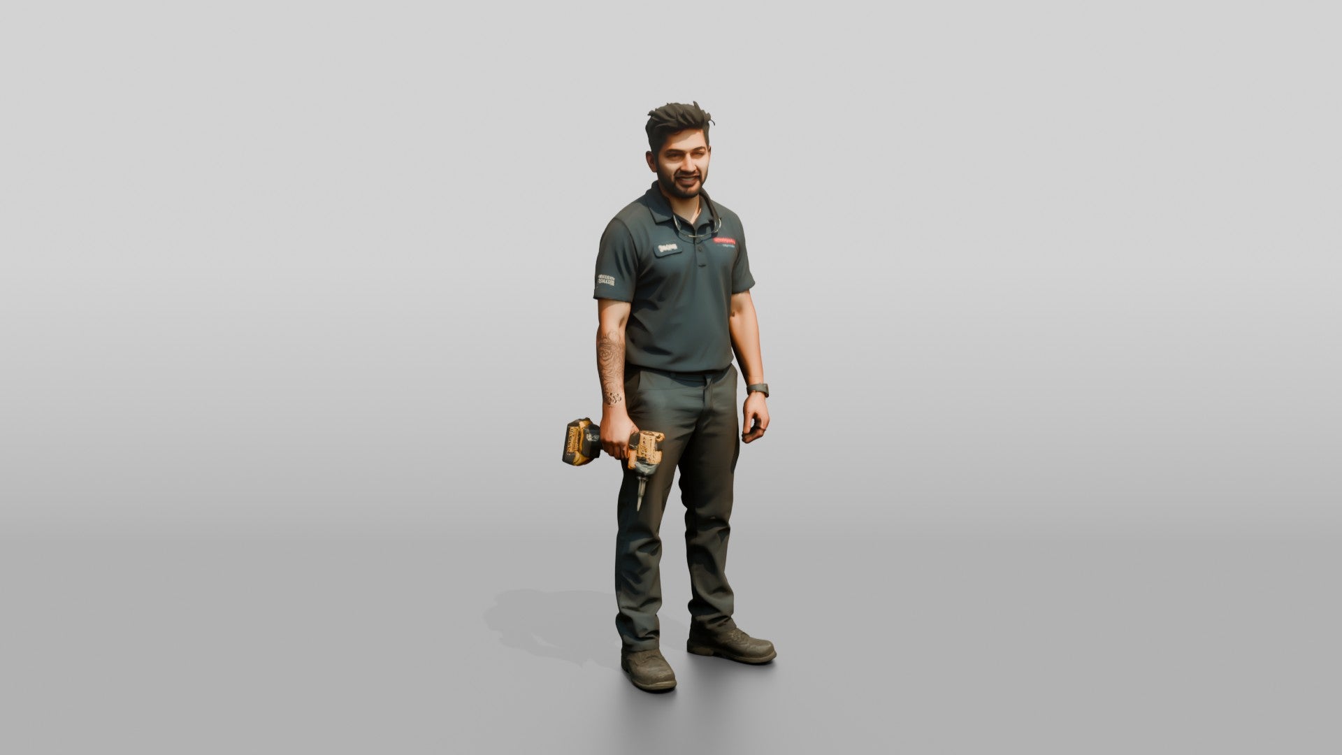 Mechanic Holding an Impact Driver