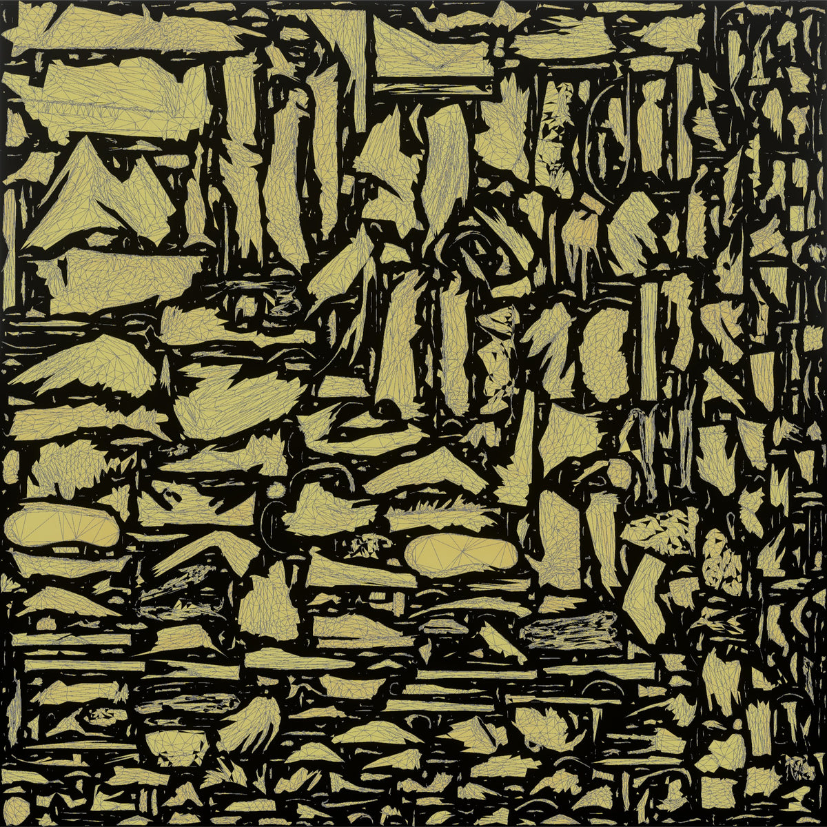 Man Retail Employee Holding A Stack Of Folded Jeans - UV layout, metallic roughness map