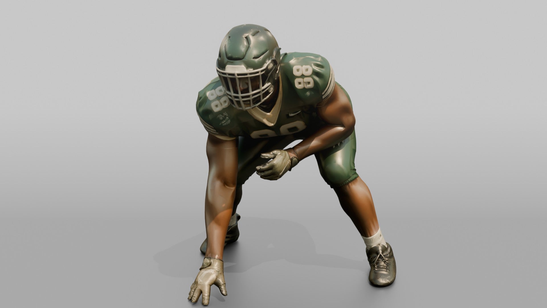 Tight End with His Hand in the Dirt