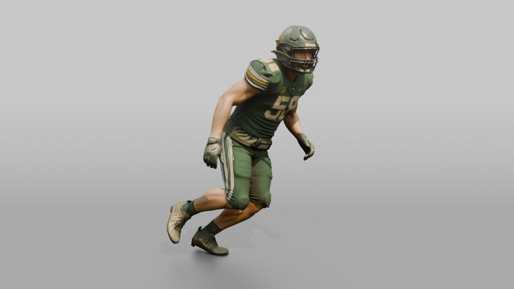 Linebacker Dropping into Pass Coverage