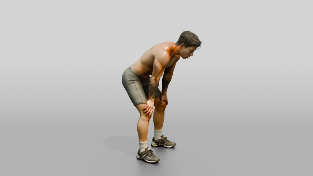 Man Panting After Heavy Lift