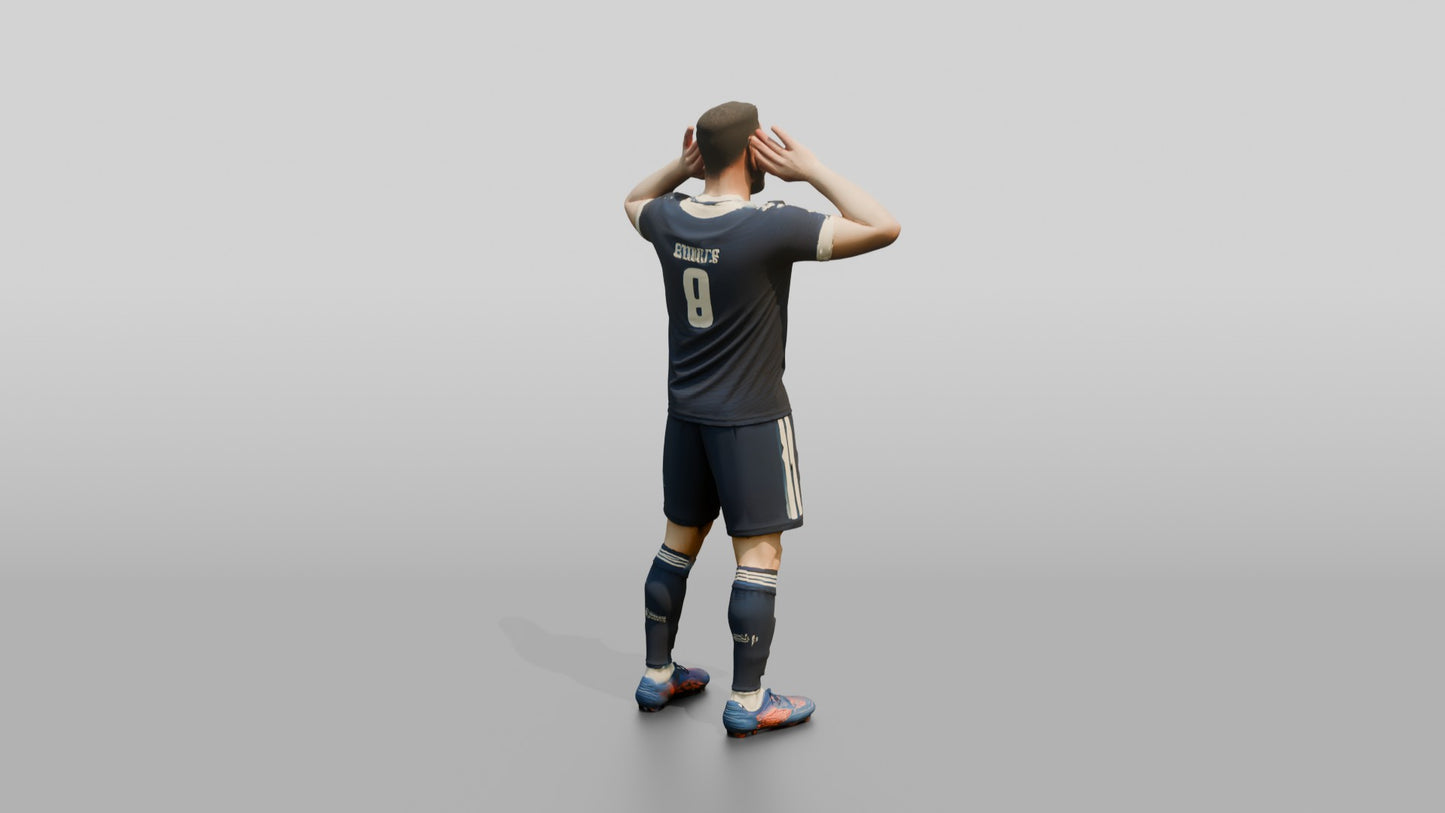 Soccer Player Penalty Kick Stance