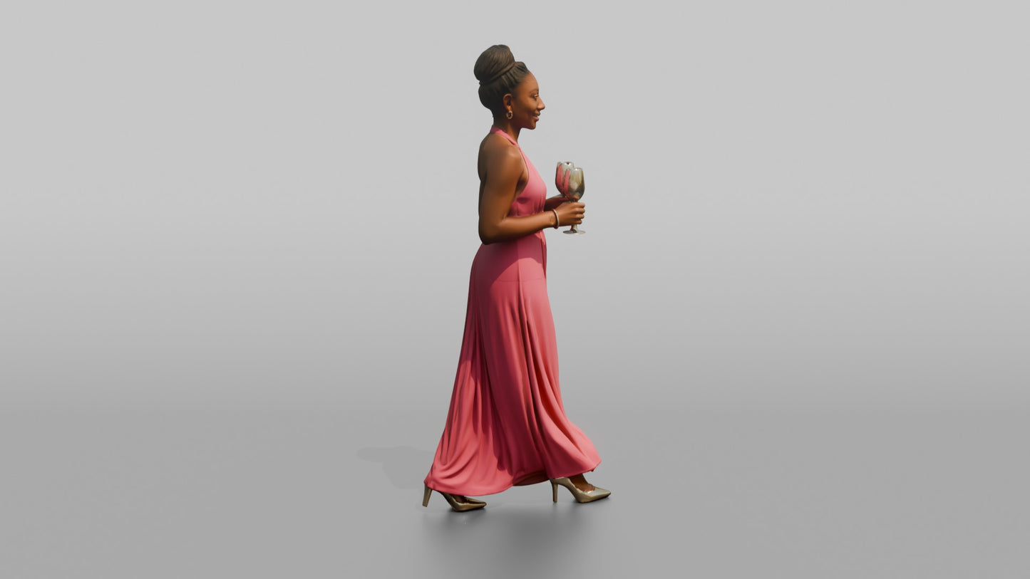 Wedding Guest Holding Two Champagne Flutes