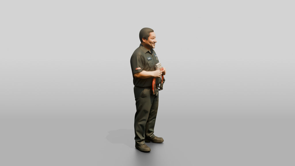 Mechanic Holding Spark Plug Wires