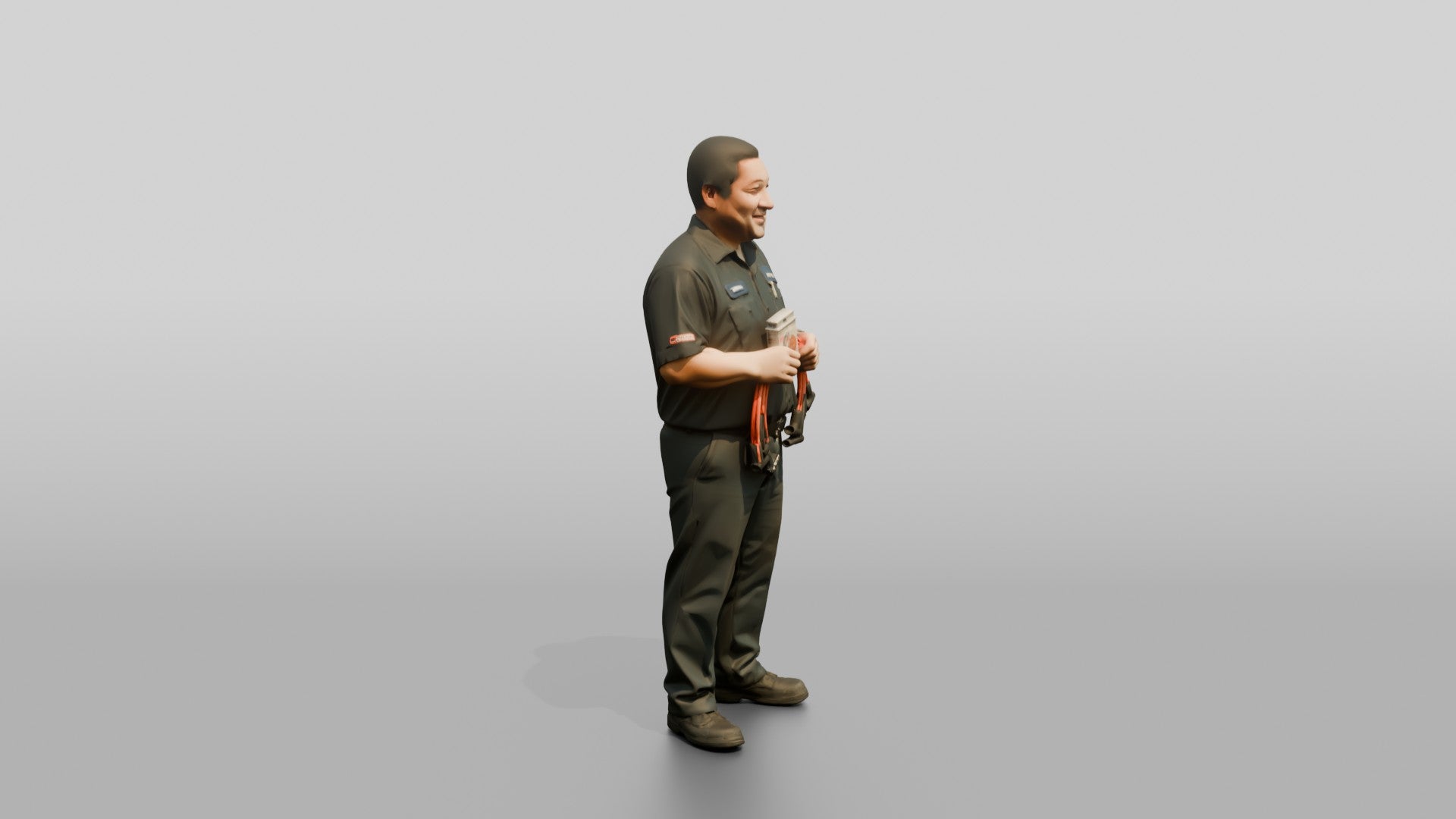 Mechanic Holding Spark Plug Wires