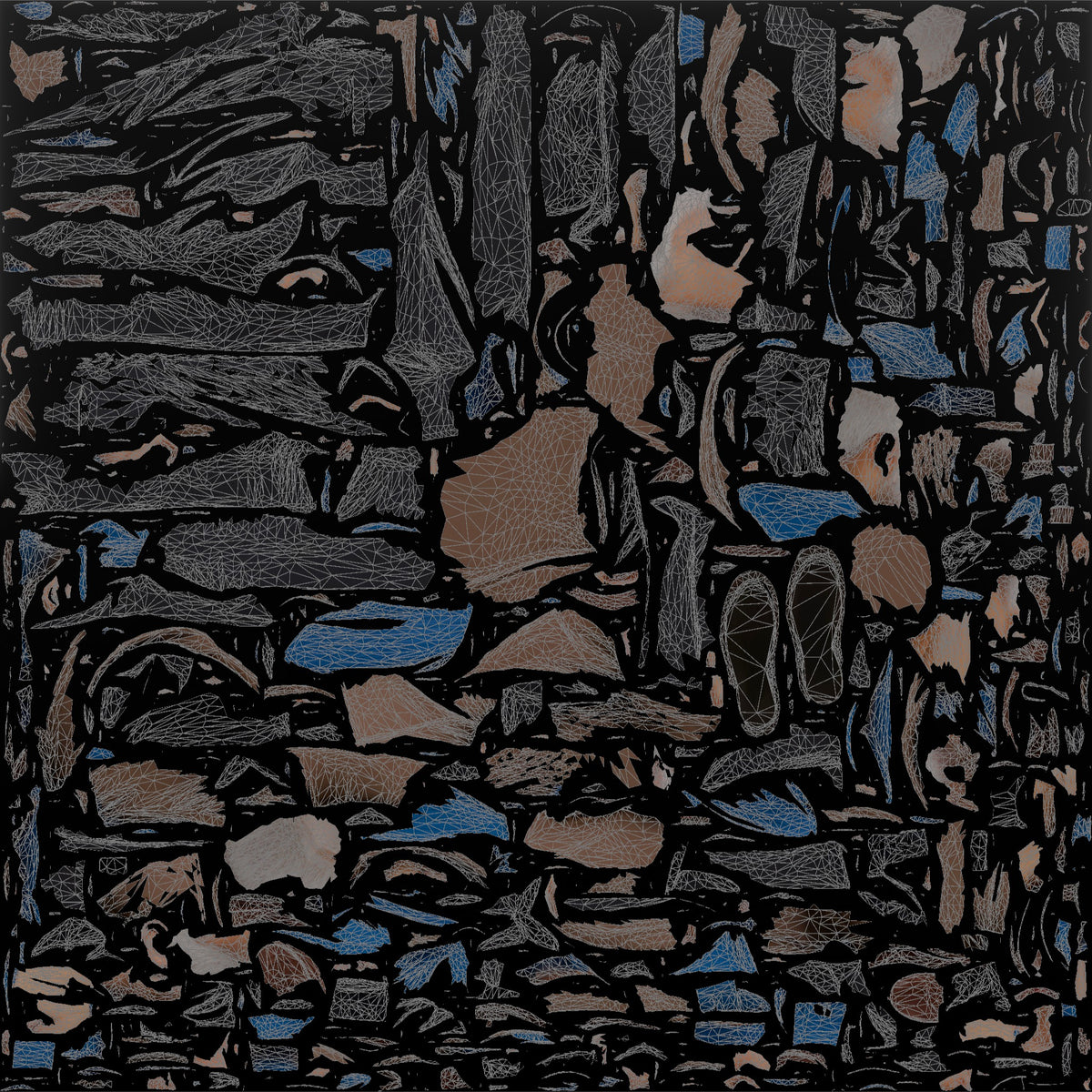Man Customer Looking Off To The Side Thoughtfully - UV layout, base color map