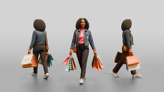 Afro-Latina Woman in Cropped Denim Jacket