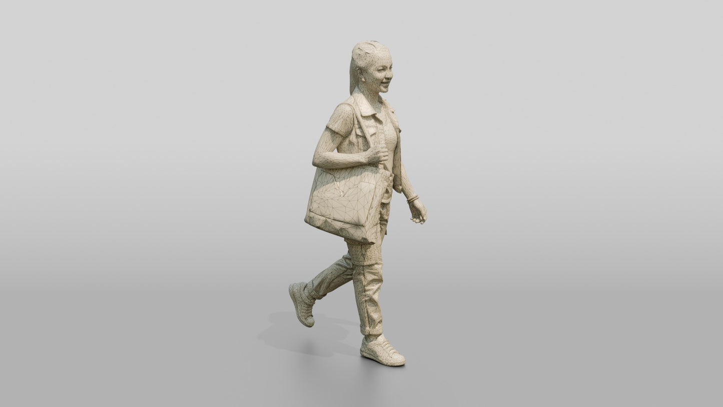 South American Female Walking
