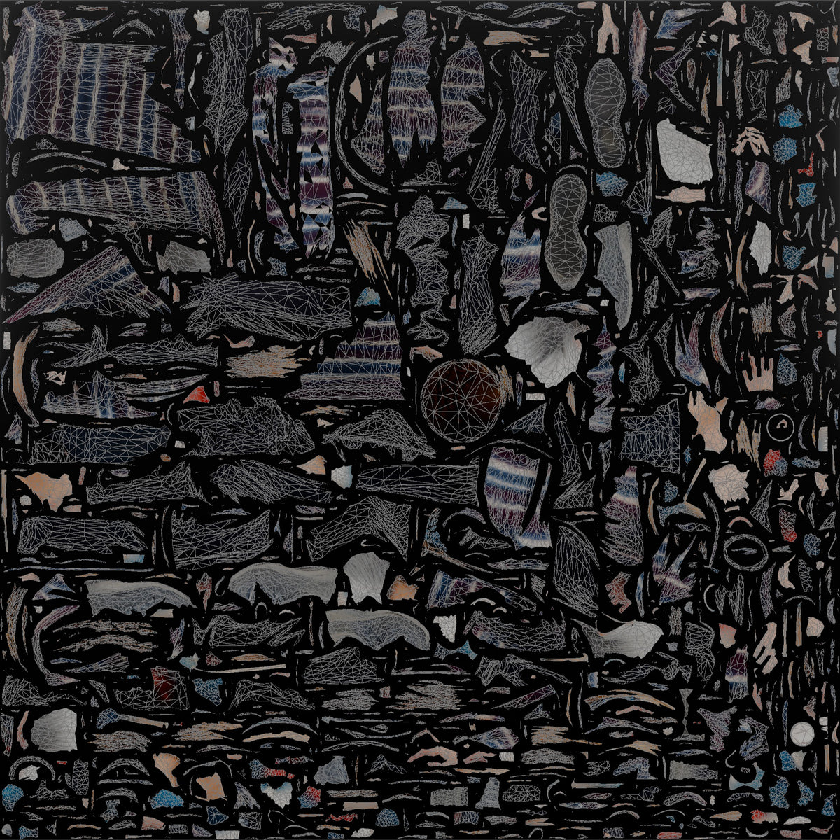 Grandmother Carrying A Basket Of Yarn And Knitting Needles - UV layout, base color map