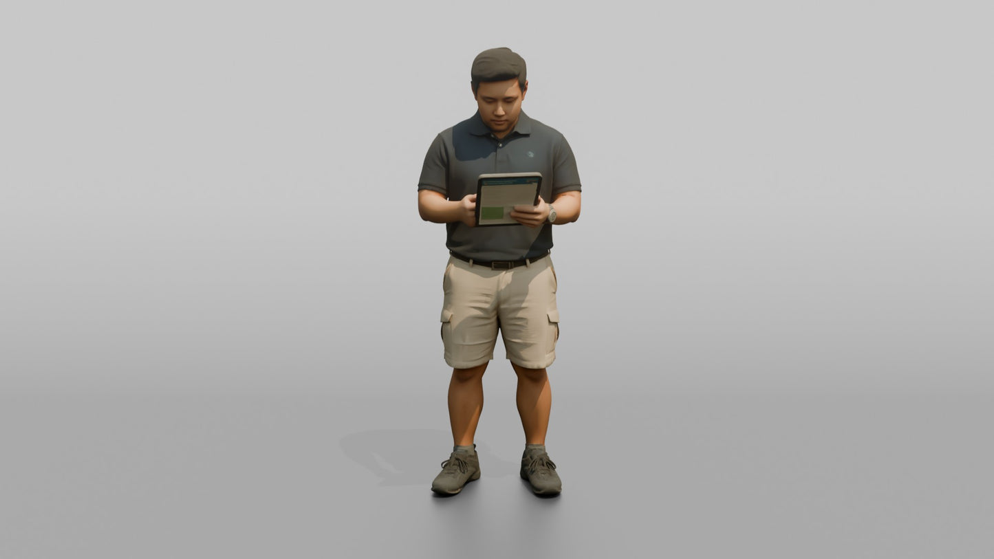 Vacationer Wearing Polo Shirt