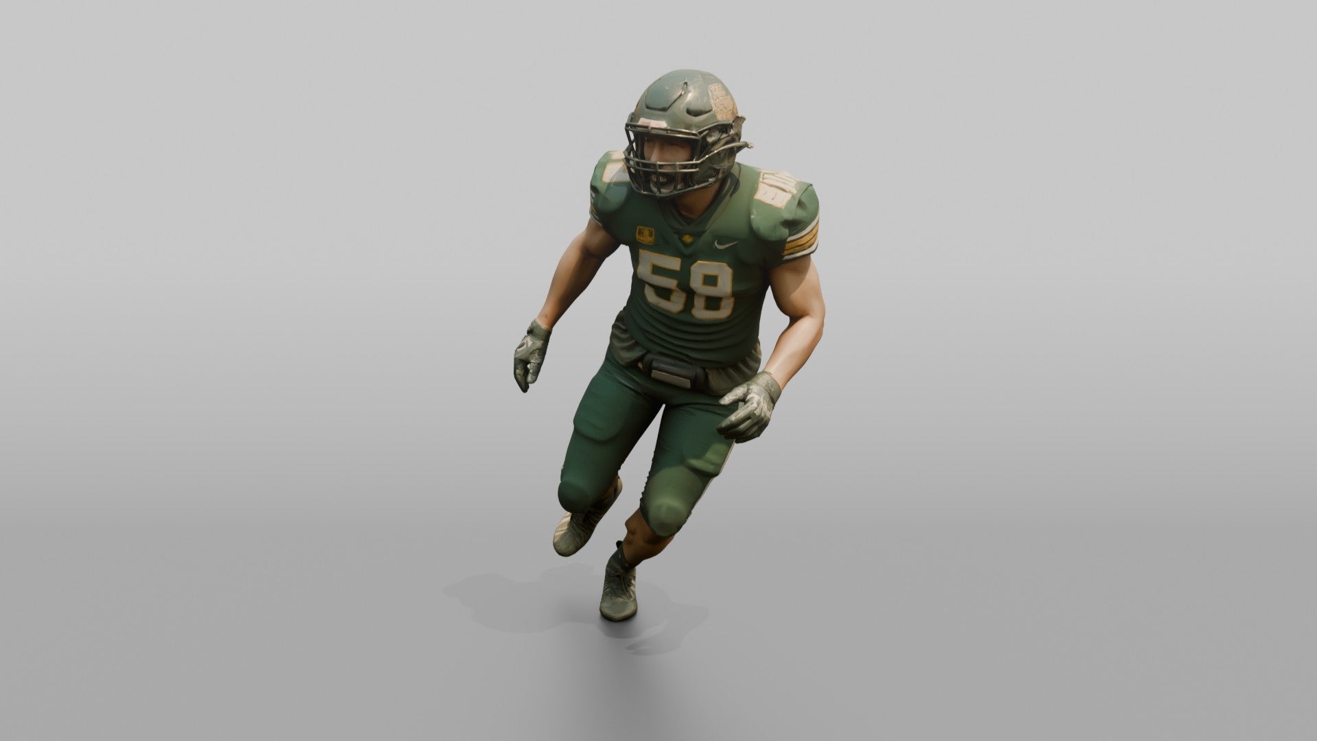 Linebacker Dropping into Pass Coverage