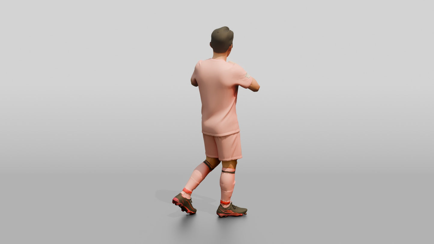 Soccer Player Heart Gesture Celebration