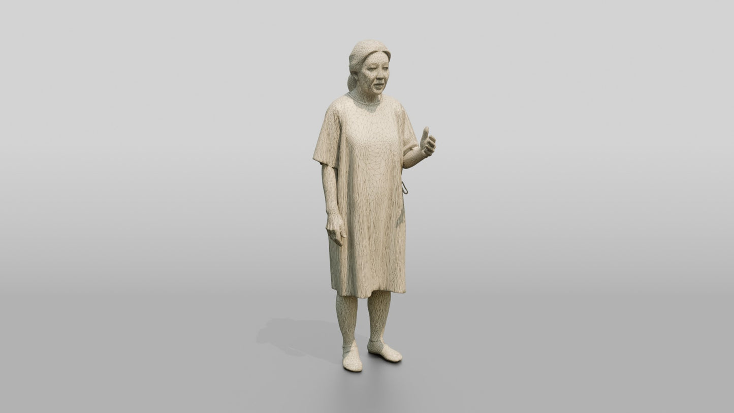 Elderly Woman Patient Talking and Gesturing