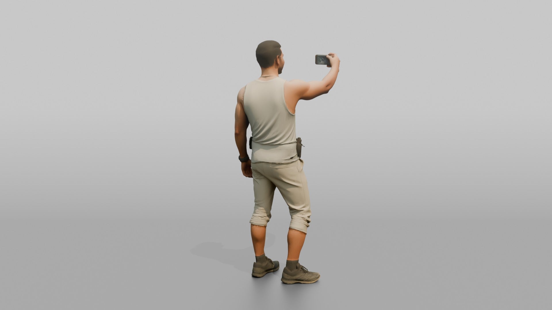 Hiker Taking a Selfie on the Trail