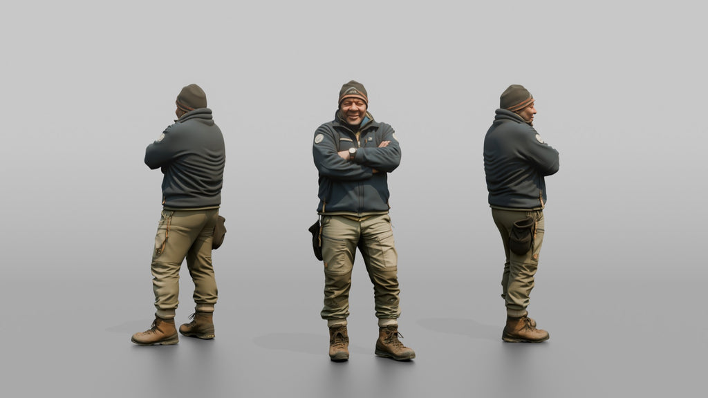 Expeditioner Standing with Arms Crossed