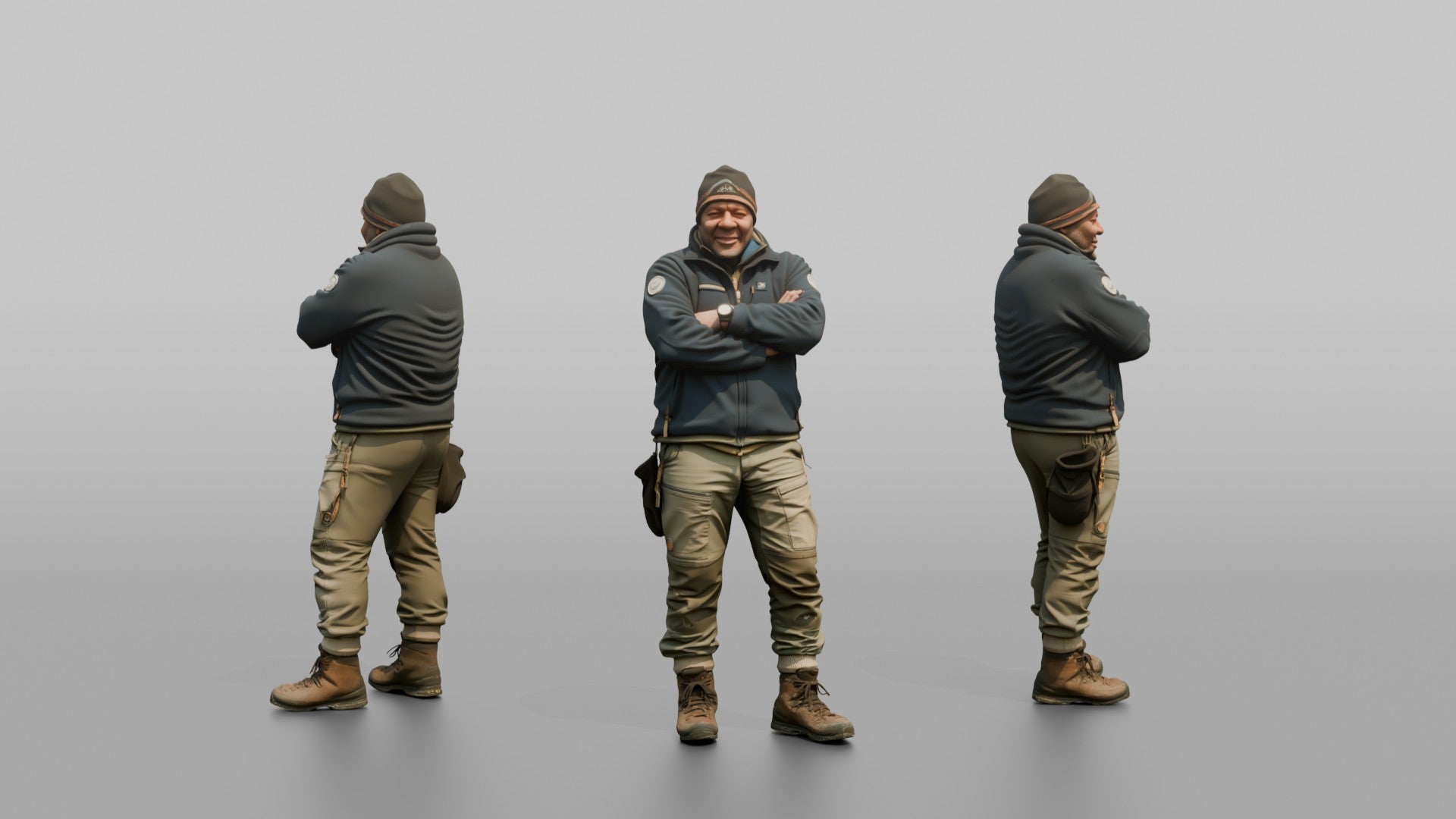 Expeditioner Standing with Arms Crossed