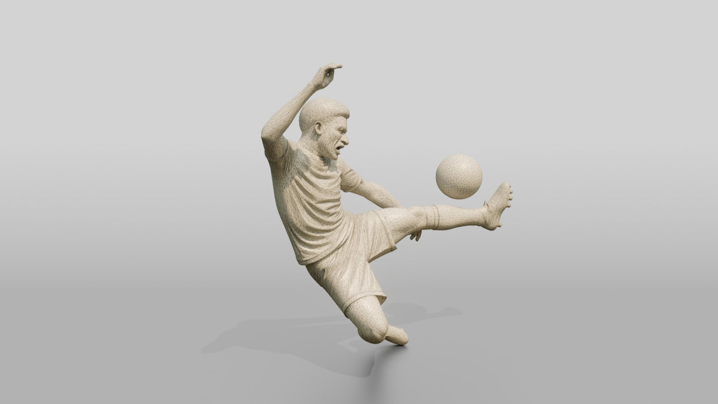 Soccer Player Scissor Kick