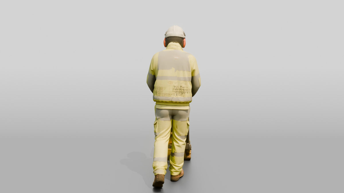 Construction Worker Man 25 - 3D character model, view 3