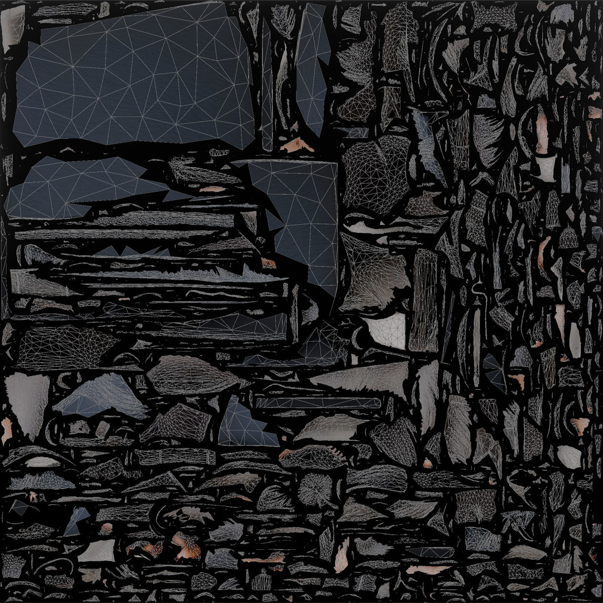 Homeless Man Sleeping Soundly with a Cap Pulled Over His Eyes - UV layout, base color map