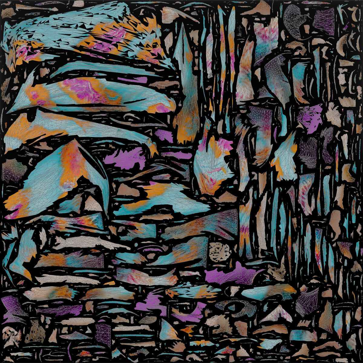Tie-Dye Dancer with a Flowing Shawl - UV layout, base color map