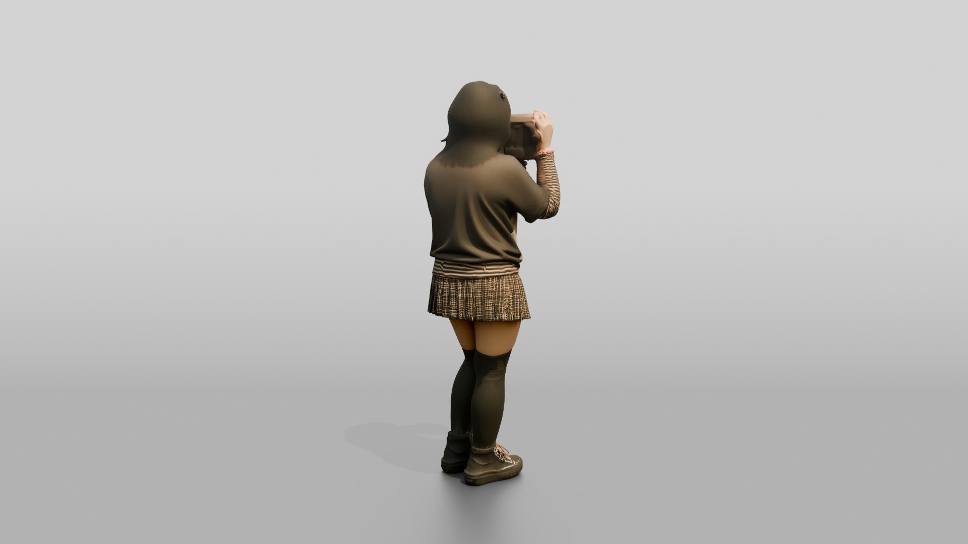 Asian Woman with Retro Camera