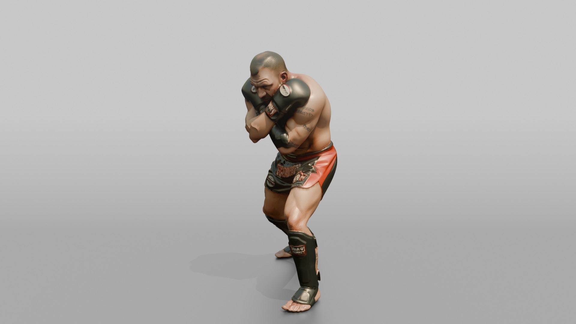 Kickboxer Tight Dutch-style Defensive Block