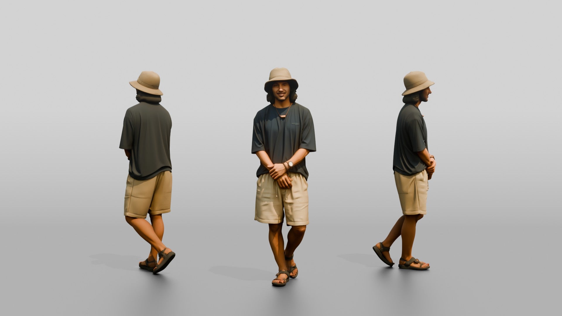 Man Leaning Back in Relaxed Surf Pose