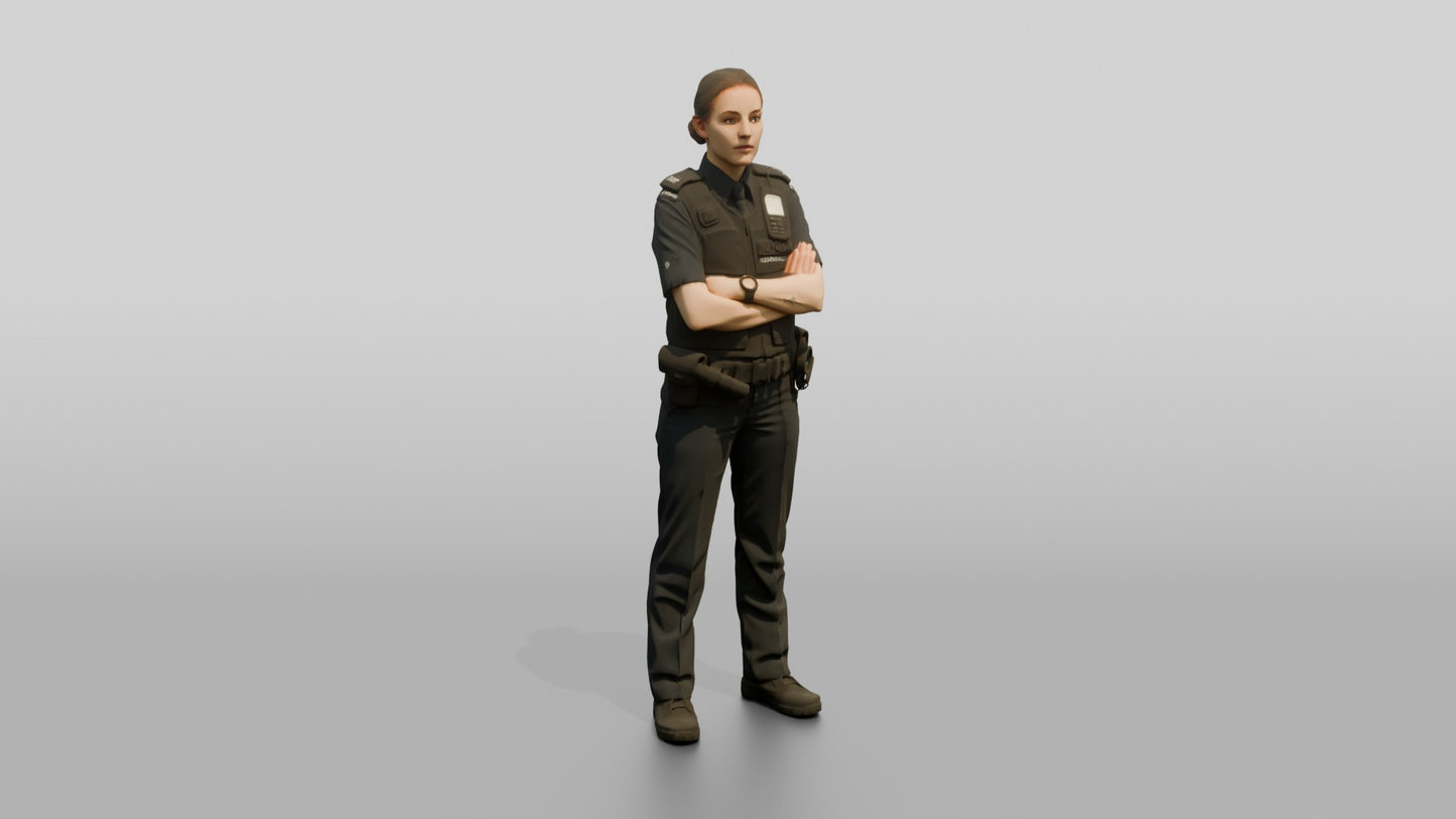 Female Police Officer Listening Attentively