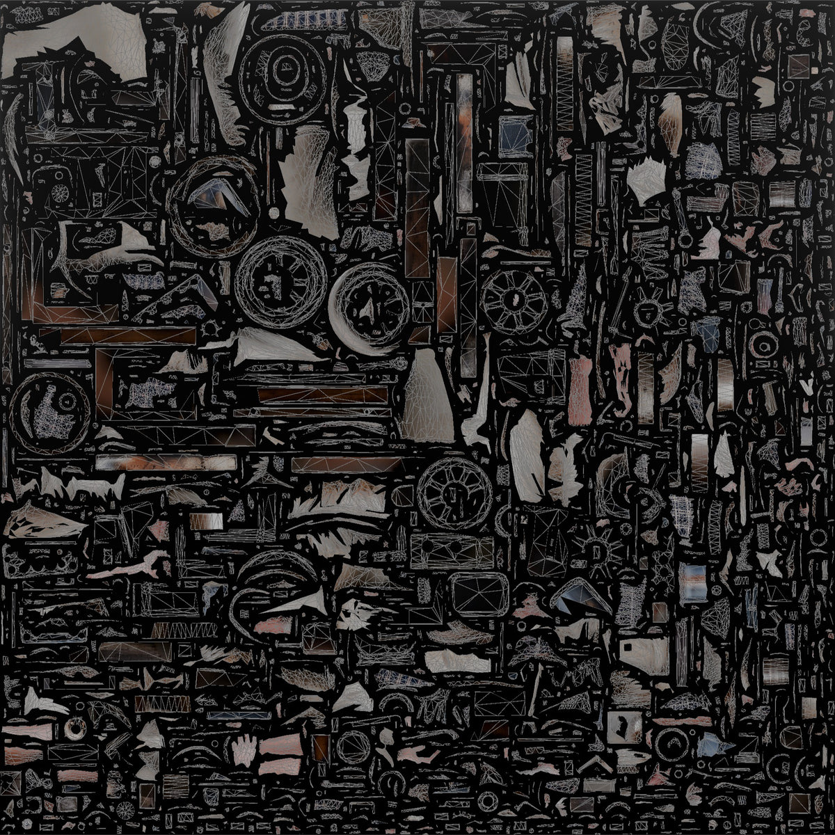 Farmer Starting Older Utility Engine - UV layout, base color map